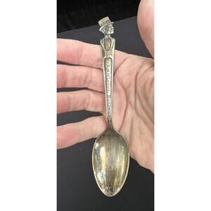 Vintage Charlie McCarthy Sherlock Holmes Collectible Silver Plate Teaspoon -A71